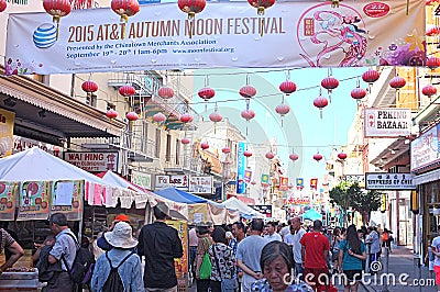Chinatown Annual Autumn Moon Festival Editorial Stock Photo