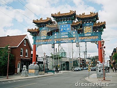 The Chinatown gate, Ottawa, Ontario, Canada Editorial Stock Photo