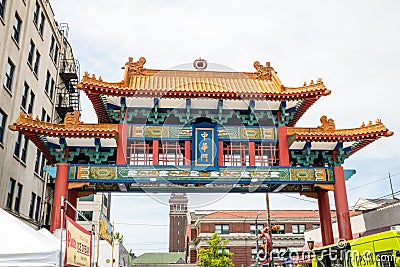 Chinatown Gate Seattle Washington Editorial Stock Photo