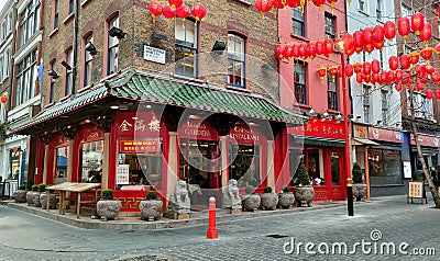 Walking around China Town in London Editorial Stock Photo