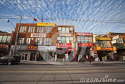 Chinatown in Toronto (Canada) Editorial Stock Photo