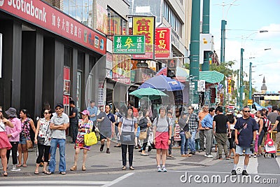 Chinatown in Toronto, Canada Editorial Stock Photo