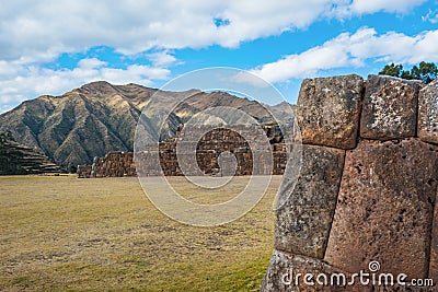 Chincheros ruins peruvian Andes Cuzco Peru Stock Photo