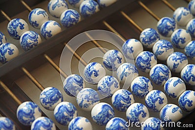 Chinese ancient abacus Editorial Stock Photo