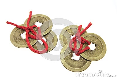 Chinese Ancient Coins Stock Photo