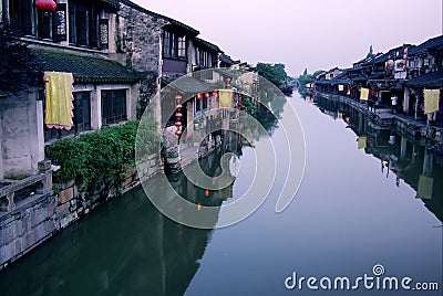 Chinese ancient town of Xitang Stock Photo