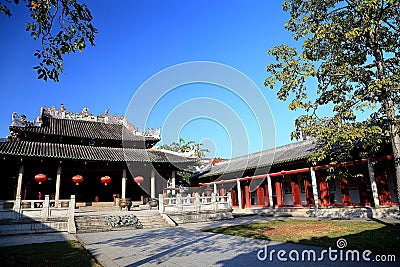 Chinese ancioent Confucius Temple in Guangdong Stock Photo