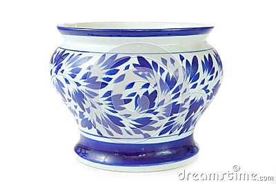 Chinese antique blue vase Stock Photo