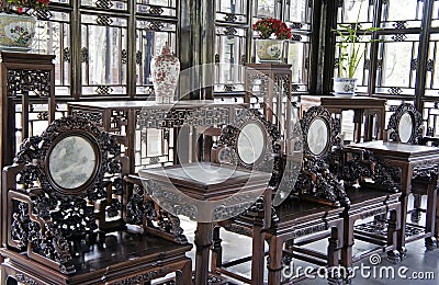 Chinese antique furniture Stock Photo