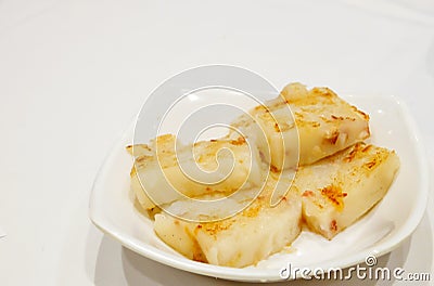 Chinese appetizer, fried vegetable cake Stock Photo