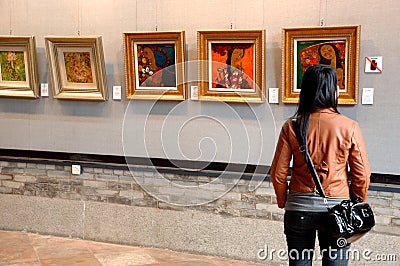 Chinese art gallery in Guangzhou Editorial Stock Photo