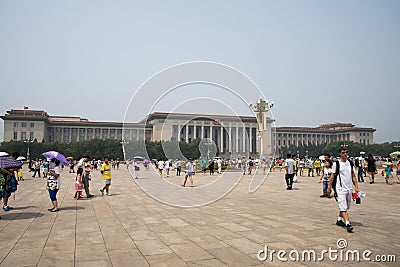Chinese Asia, Beijing, the Great Hall of the people Editorial Stock Photo