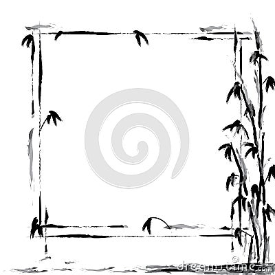 Chinese Bamboo Background Vector Illustration