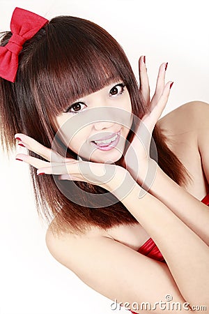 Chinese beauty portrait. Stock Photo