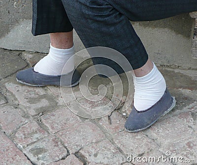 Chinese bound feet Stock Photo