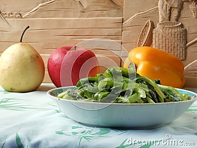 Chinese braised lettuce lunch Stock Photo