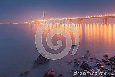 Chinese Bridge scenery Stock Photo