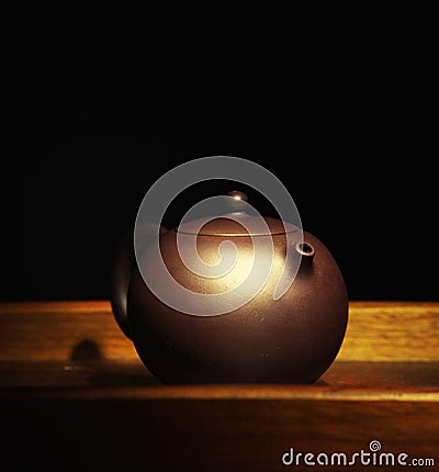 Chinese ceramic teapot studio quality light Stock Photo
