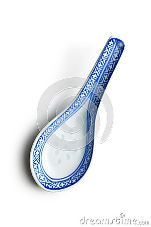 Chinese ceramic spoon Stock Photo