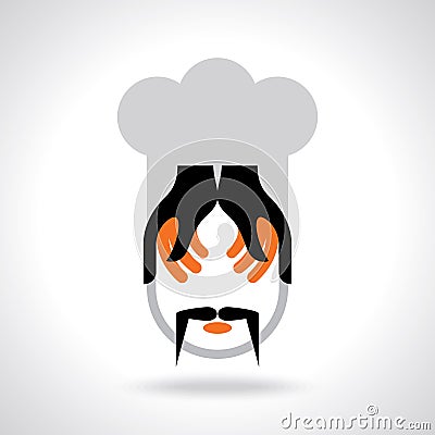 Chinese chef hats and caps Vector Illustration