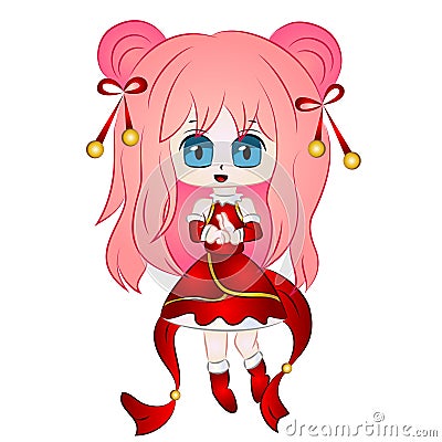 Chinese Chibi Anime Girl Stock Photo