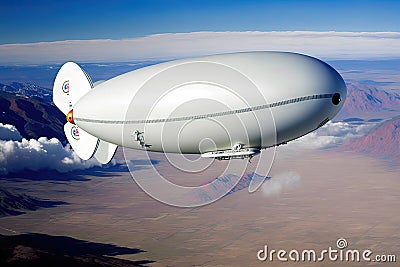 Chinese China spy blimp balloon baloon flying over united states of america illustration generative ai Cartoon Illustration