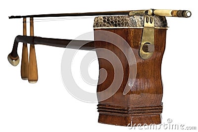 Chinese classic musical instrument called er hu Stock Photo