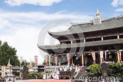 Chinese classic show at temple Editorial Stock Photo