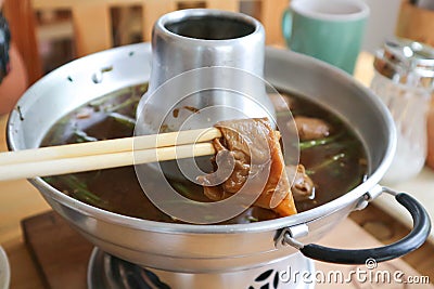 Chinese clear soup or Chinese soup Stock Photo