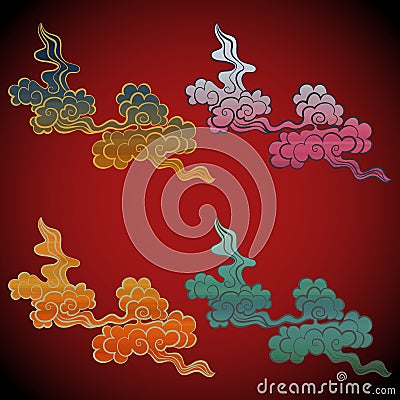 Chinese clouds Vector Illustration