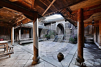 Chinese courtyard house Editorial Stock Photo