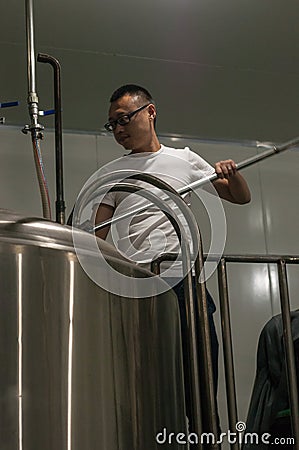 Chinese craft beer brewery Editorial Stock Photo