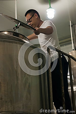 Chinese craft beer brewery Editorial Stock Photo
