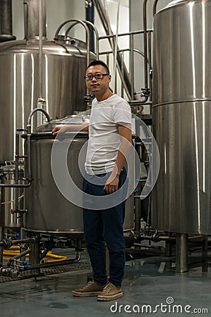 Chinese craft beer brewery Editorial Stock Photo