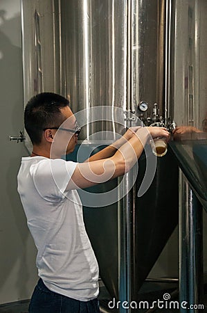 Chinese craft beer brewery Editorial Stock Photo