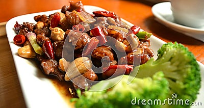 Chinese Cuisine Kung Pao Beef Stock Photo