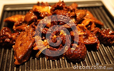 Chinese cuisine - - Quickly Fried Pig Kidney Stock Photo