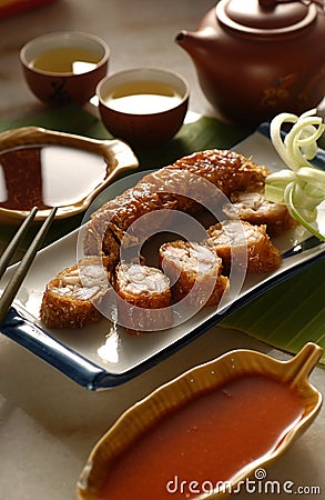 Chinese cuisine - Sprin roll Stock Photo