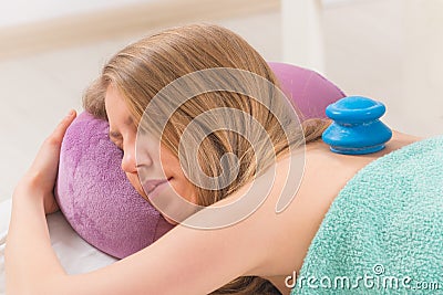 Chinese cupping therapy Stock Photo