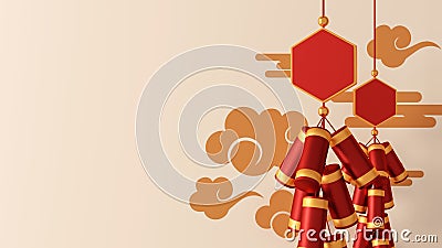 Chinese decorative classic festive background Cartoon Illustration