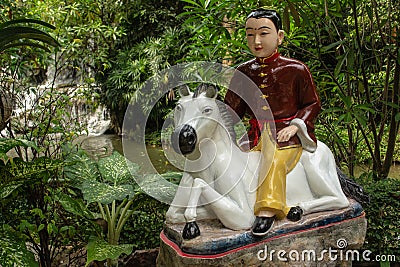 Chinese dolls with animals according to the zodiac decorated Editorial Stock Photo