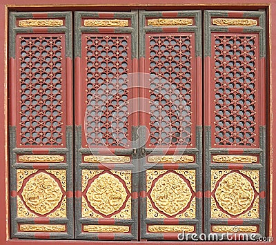 Chinese Door Stock Photo