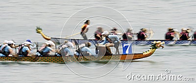 Chinese dragon boat race Editorial Stock Photo