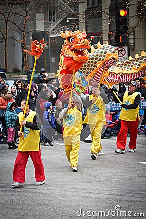 Chinese Dragon Dance Editorial Stock Photo