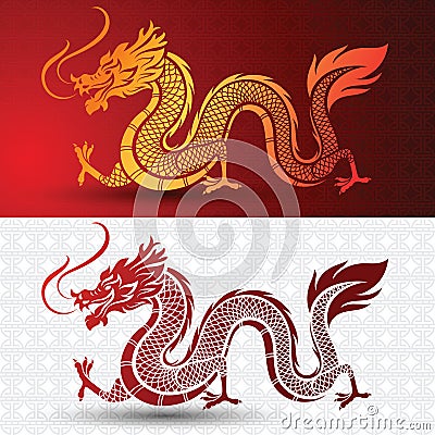 Chinese Dragon Vector Illustration