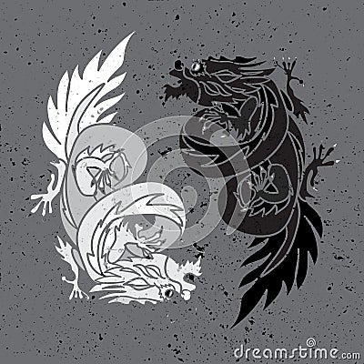 Chinese Dragon Oriental Feng Shui Stock Photo