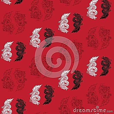 Chinese Dragon Oriental Feng Shui Stock Photo