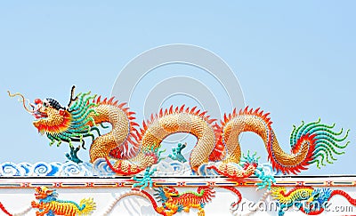 Chinese dragon on the sky Stock Photo