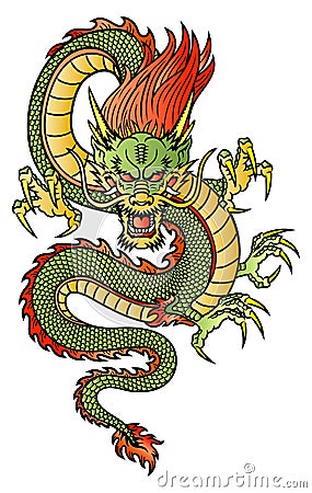 Chinese Dragon Vector Illustration