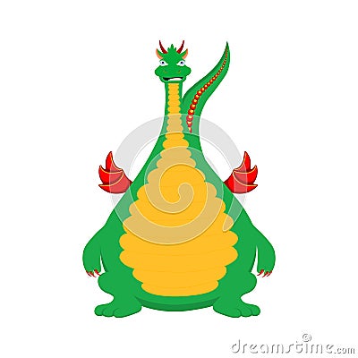 Chinese dragon vector drawing isolated on white background.2024 symbol. Year of the dragon Vector Illustration